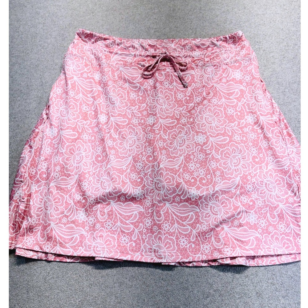 Coolrun XXL Pink White Floral Tennis Golf Skort Athletic Stretch Activewear